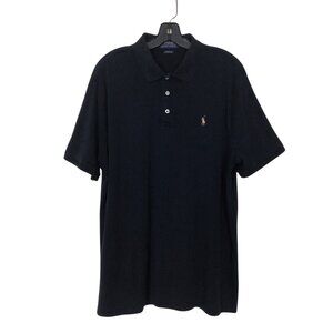 Polo Ralph Lauren Shirt Men’s L Large Black Classic Fit Collared Short Sleeve